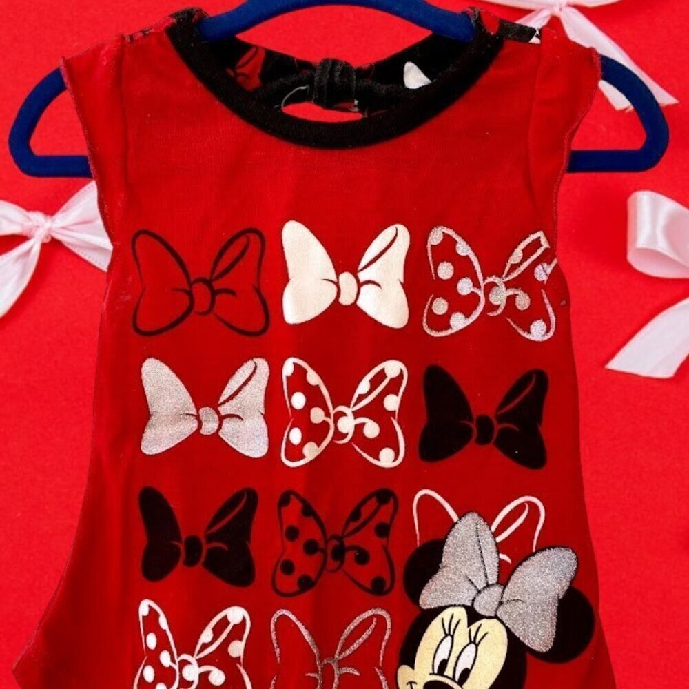 Disney Minnie Bows Glitter Top